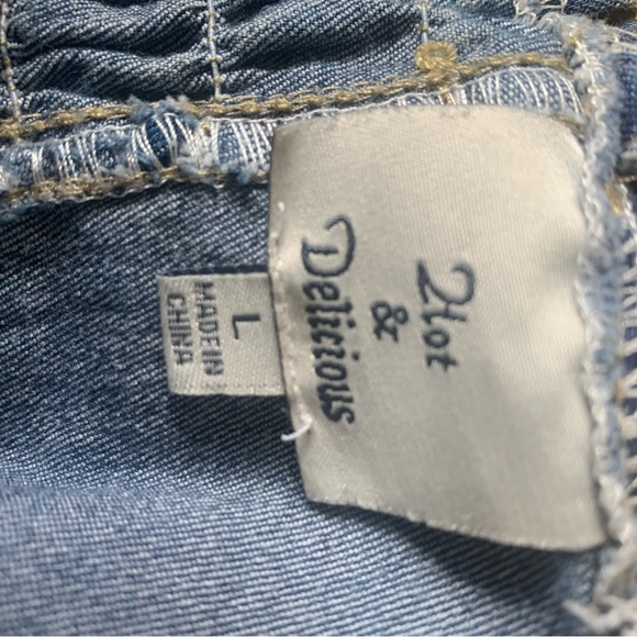 Rhinestone, jean crop top - Picture 8 of 9